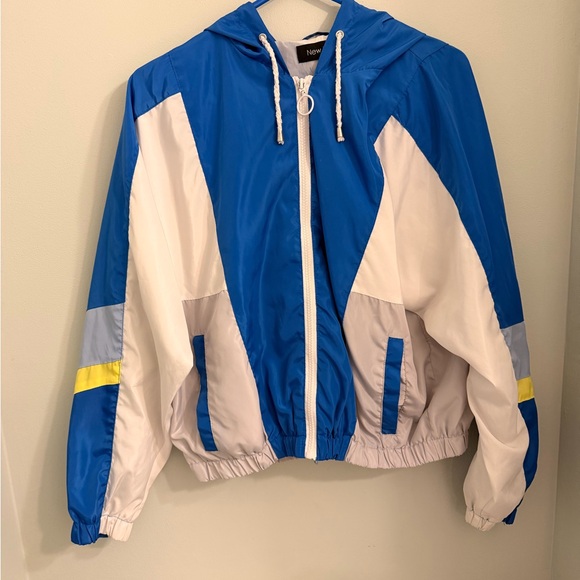 New Look Jackets & Blazers - New Look Royal Blue and White Windbreaker